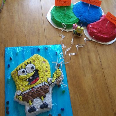 Spongebob W/b-Day Balloons