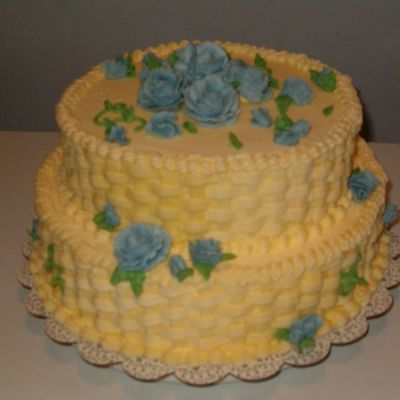 Blue Rose/basketweave