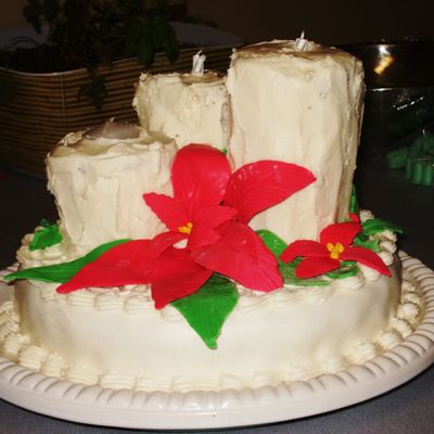 Pointsettia Cake