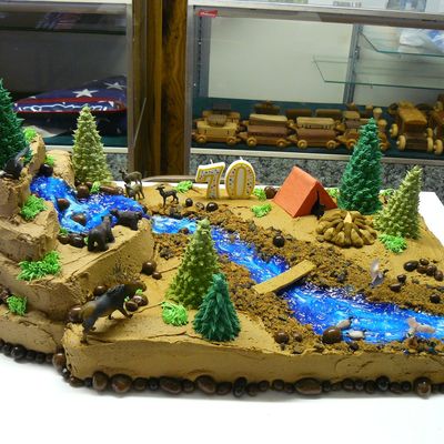 Camping Birthday Cake