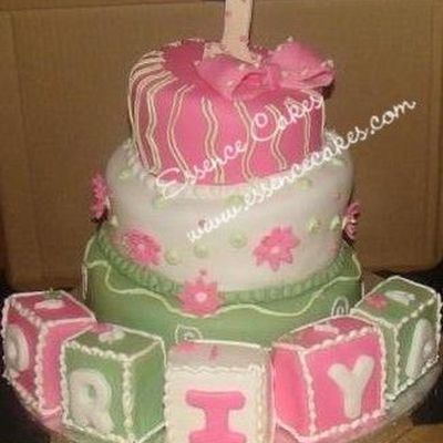 Birthday Cake And Name Blocks