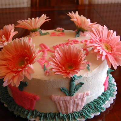 Easy Flower Pot Cake
