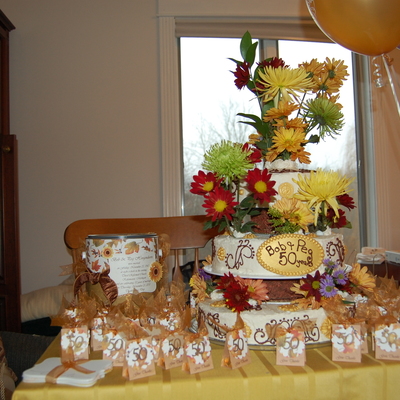 50Th Wedding Anniversary With Flowers