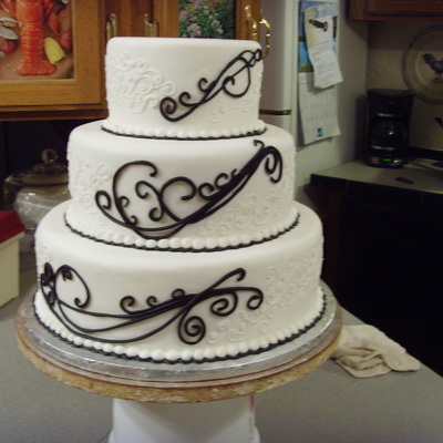 Black And White Wedding Cake