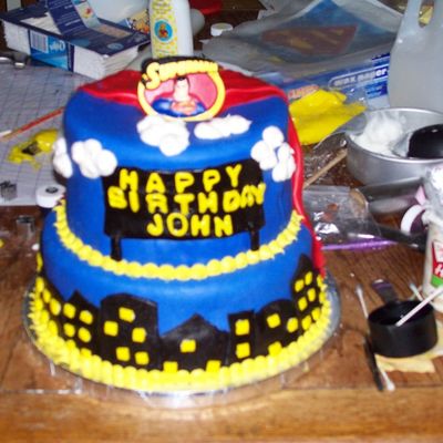 Superman Cake For My Nephew's 4Th Birthday Party