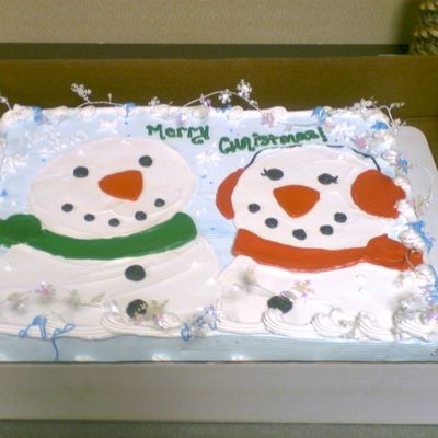 Snowman Chritmas Cake