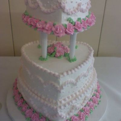 Heart Shaped Wedding Cake