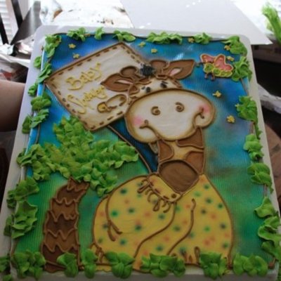 Giraffe Baby Shower Cake