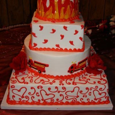 Firefighter Wedding Cake
