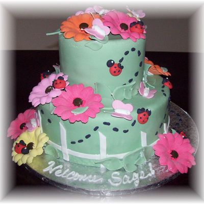 Flowers And Ladybugs