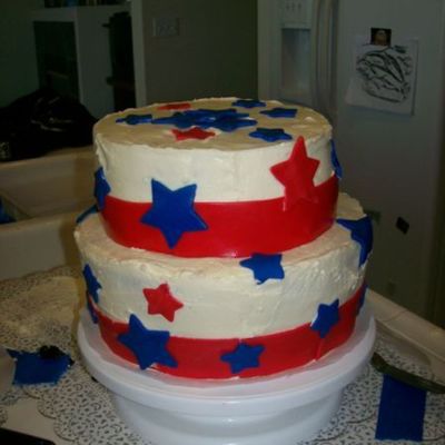 4Th Of July Anniversary Cake.