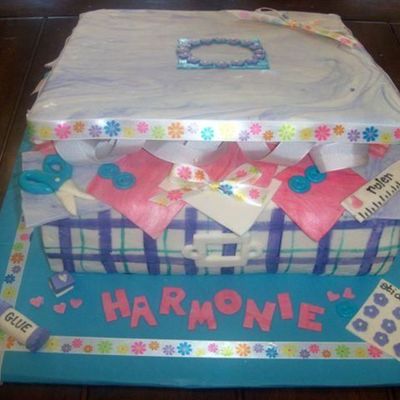 Scrapbook Box Cake