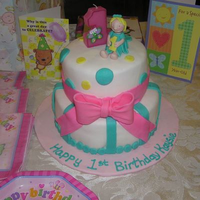 First Birthday Yellow And Blue Fondant