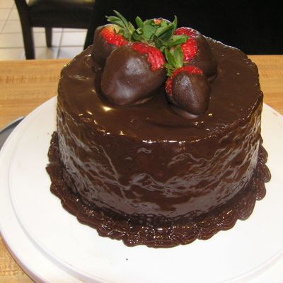Chocolate Ganache With Chocolate Dipped Strawberries