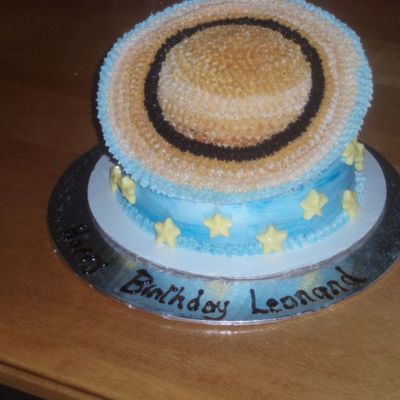 Saturn Birthday Cake For Starwatcher Husband