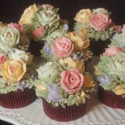 Closeup Of The Birthday Cupcakes