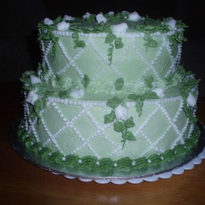 First Stacked Cake - Bc, White Cake With Lemon Filling And Lemon Flavoured Icing