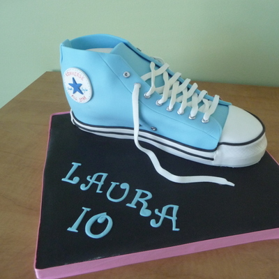 Turquoise High Top Converse "chuck Taylor"