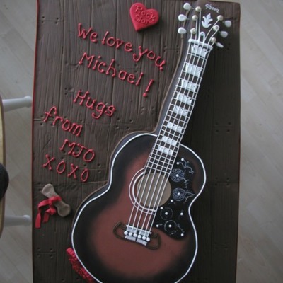 Valentine's Guitar Cake