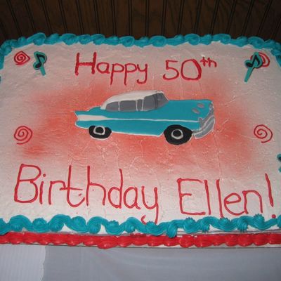 50's Theme Cake
