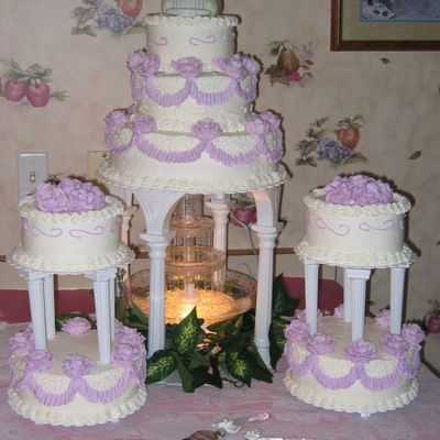 Purple Rose Wedding Cake