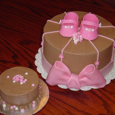 Pink And Brown Baby Shower