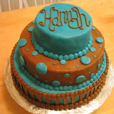 Three Level Brown And Turquoise