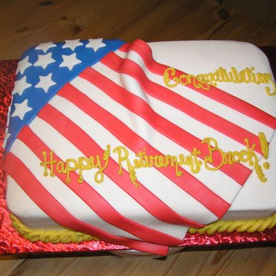 Flag Retirement Cake