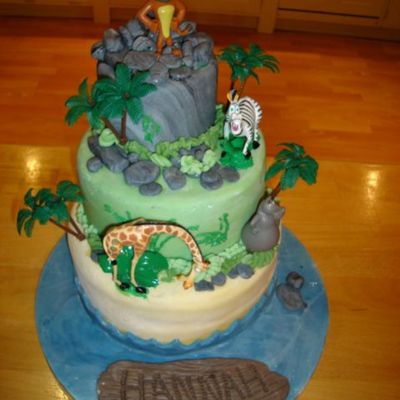 Madagascar Jungle Birthday Cake