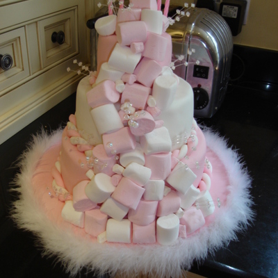 Marshmallow Birthday Cake