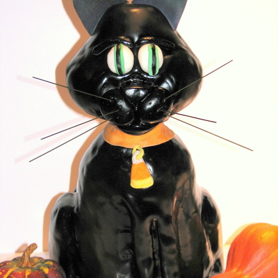 Black 3D Halloween Cat