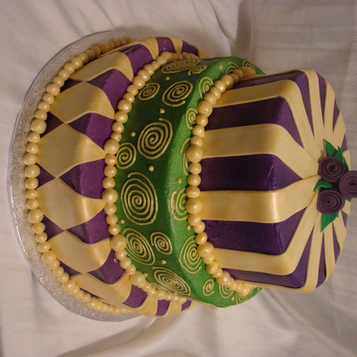 New Years Eve/ Mardi Gras Themed Cake