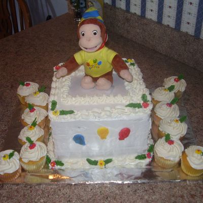 Curious George Cake