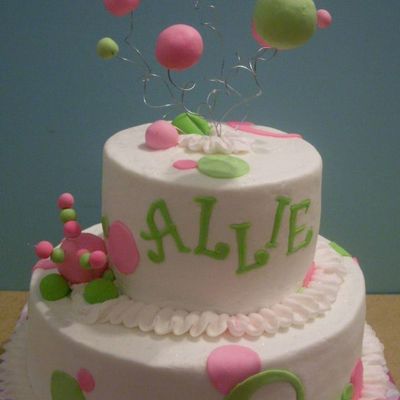 Lime Green And Hot Pink Dots