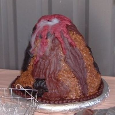 Smoking Volcano Cake