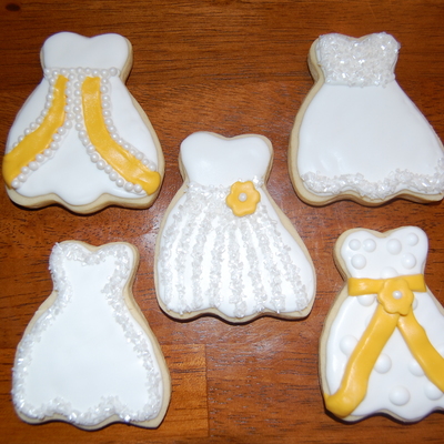 Sarah's Wedding Dress Cookies