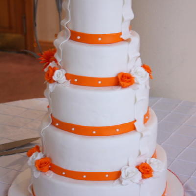 Orange Wedding Cake