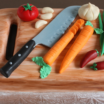 Cutting Board With Vegetables
