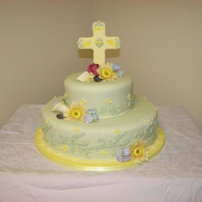 Green Tiered Easter Cake