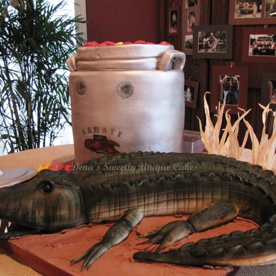 Gator Cake And Crawfish Pot