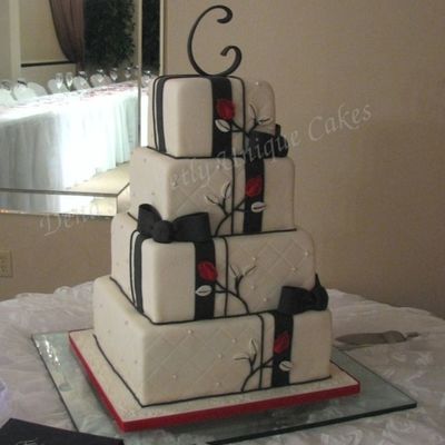 Black And Red Wedding Cake