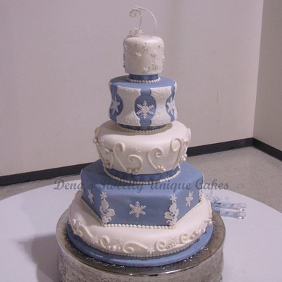 Snowflake Wedding Cake