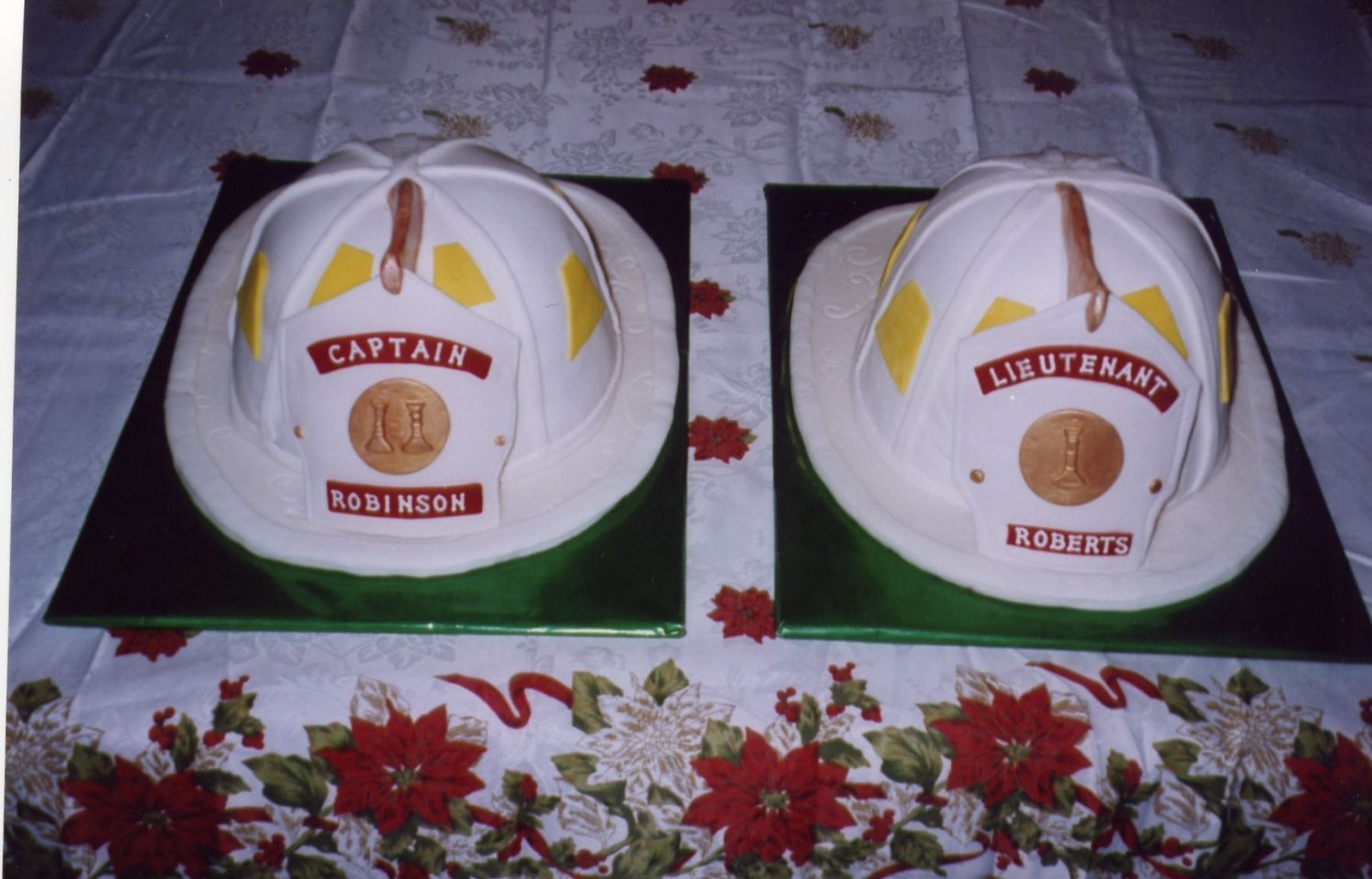 Fire Helmet Cakes