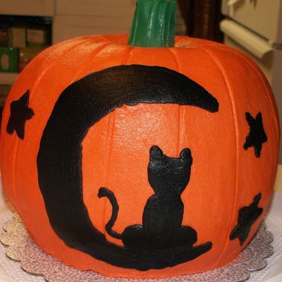 Cat And Moon Jack-O-Lantern