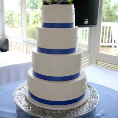 Blue Tri Dot Wedding
