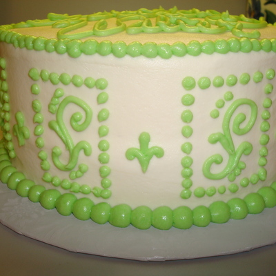 Scroll Tile Birthday Cake