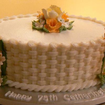 Basketweave Birthday Cake