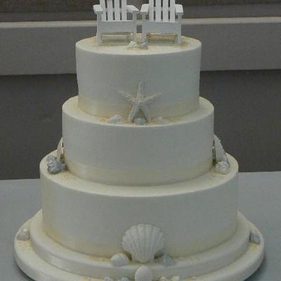 Beach Chair Wedding Cake