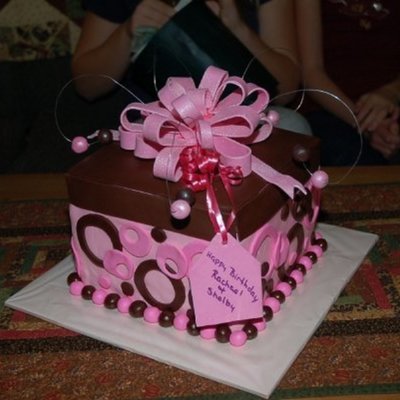 Rachael And Shelby Present Cake