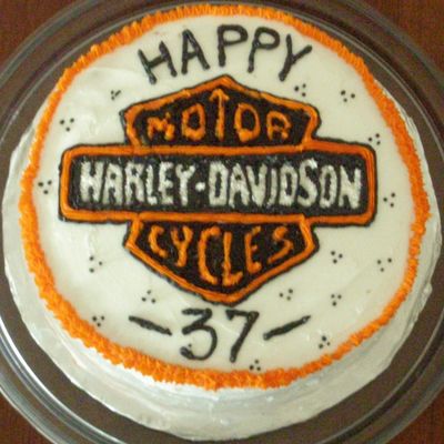 Hubby's Harley Birthday Cake